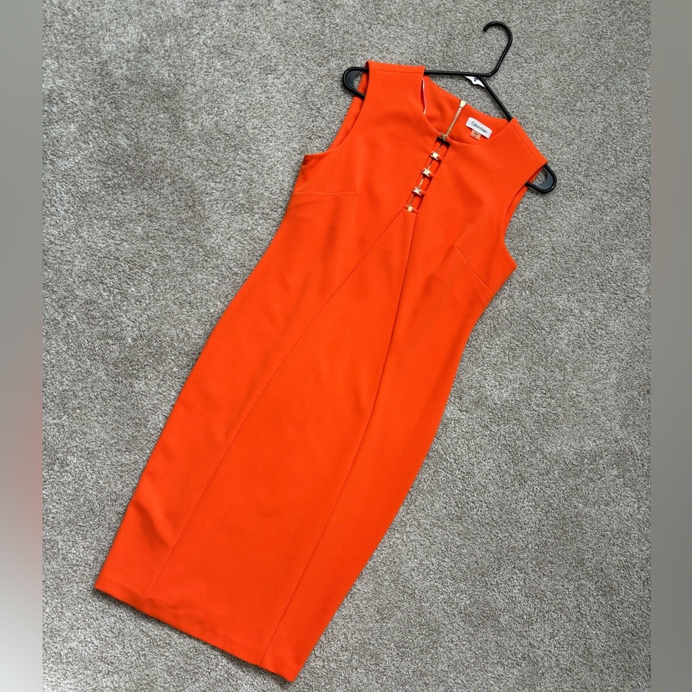 Calvin Klein Orange Dress - Size 8